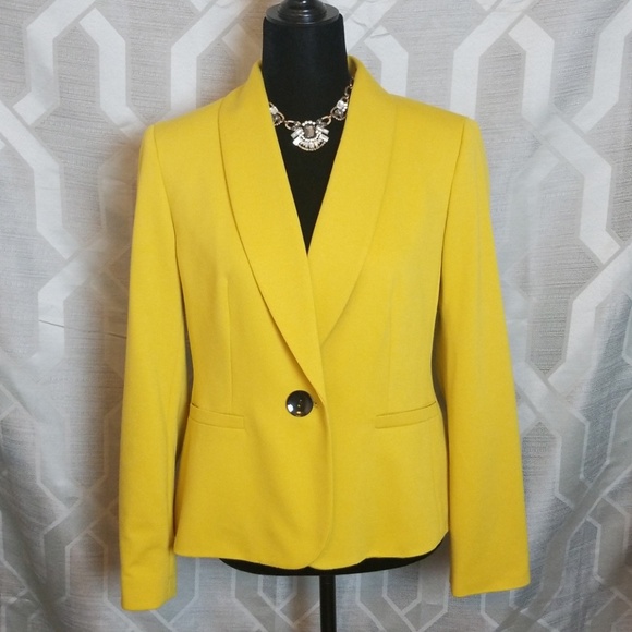 kasper yellow blazer